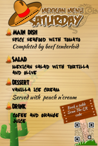 mexican restaurant menu templates