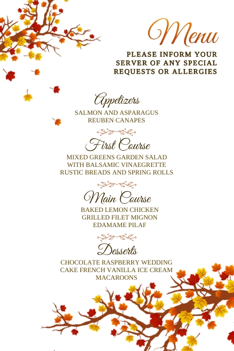 Menu Pinterest Template | PosterMyWall