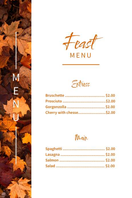Menu Pinterest Template | PosterMyWall