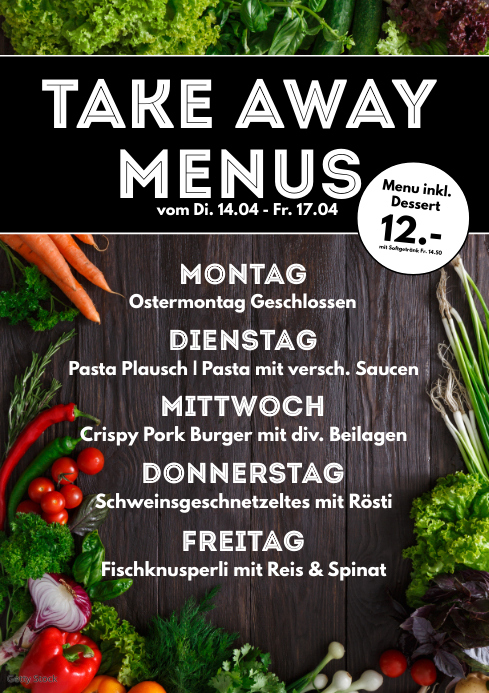 Menu Plan weekly Meals Restaurant Cantine ad Template | PosterMyWall