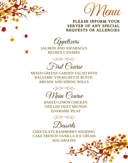 Menu Poster Wallboard Templat PosterMyWall