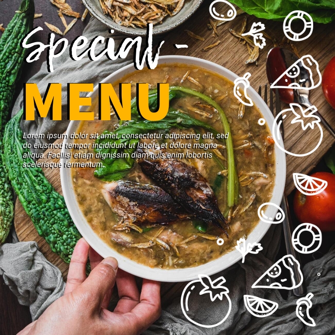 Menu Promo Template | PosterMyWall