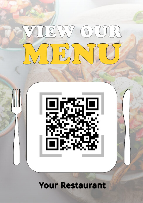 Plantilla de Menu QR Code | PosterMyWall
