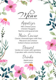 Spring Menu Card Spring Menu A4 Template | PosterMyWall