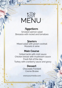 Menu Restaurant A2 template