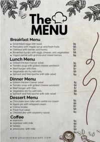 menu restaurant A2 template