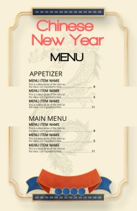 menu restaurant Tabloid template