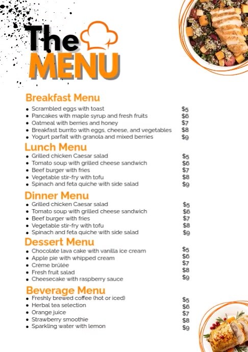 menu restaurant video Template | PosterMyWall