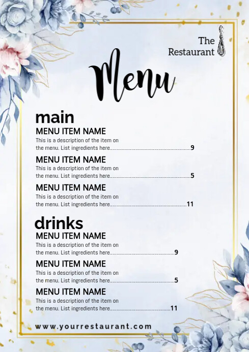 menu simple Template | PosterMyWall
