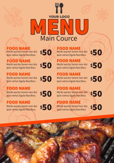 Menu Template Ads | PosterMyWall