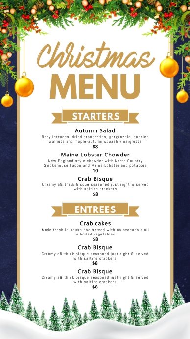 Menu Template | PosterMyWall