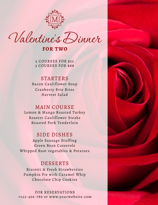 Menu Template Flyer (US Letter)