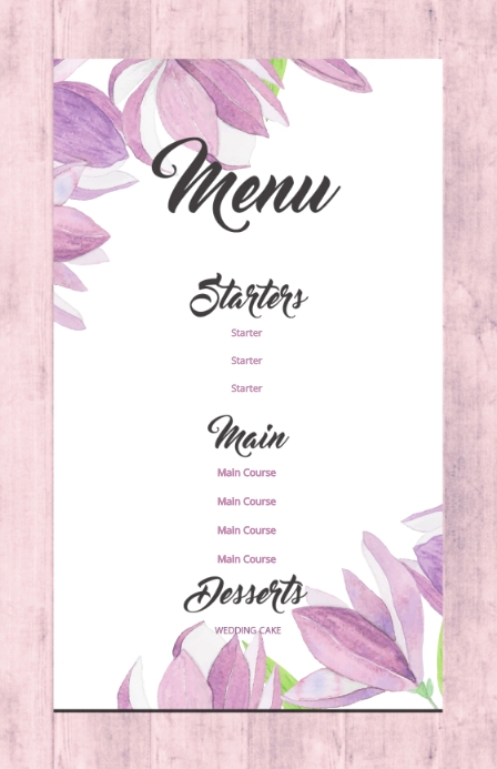 Menu Template | PosterMyWall
