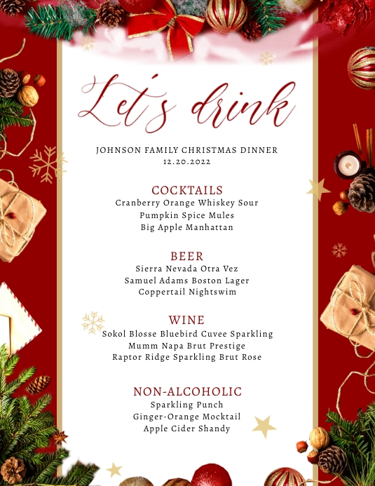 Menu Template Flyer (US Letter)