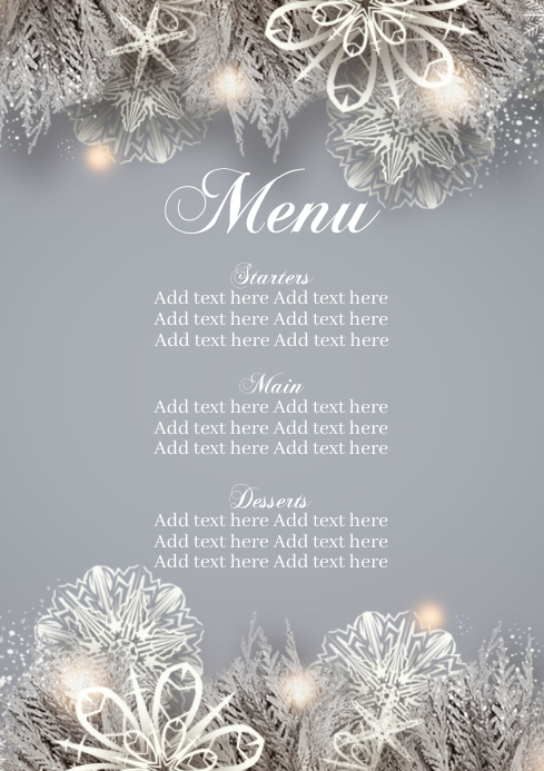 Menu Template A4