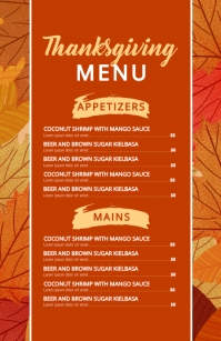 Thanksgiving Menu Template | PosterMyWall