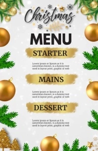 Menu Template Half Page Wide