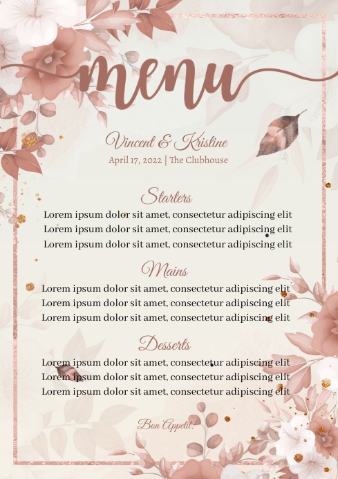 Menu Template | PosterMyWall