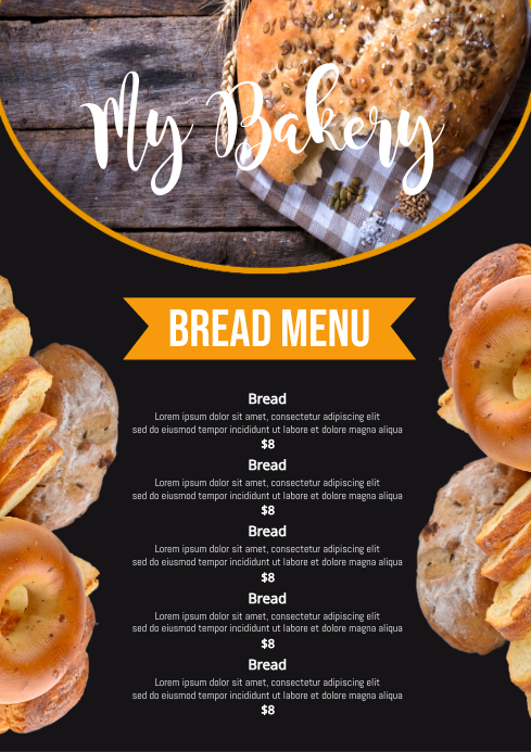 Menu Template A4