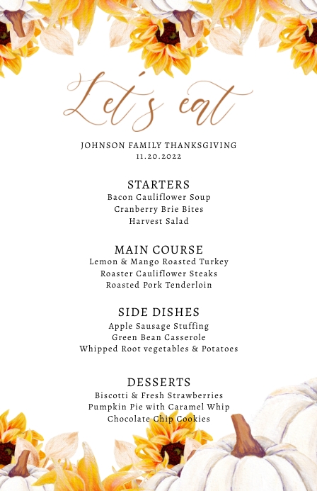 Menu Template Halfbladsy Breed