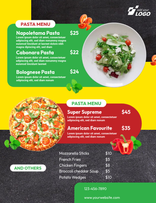 Menu Template Flyer (US Letter)