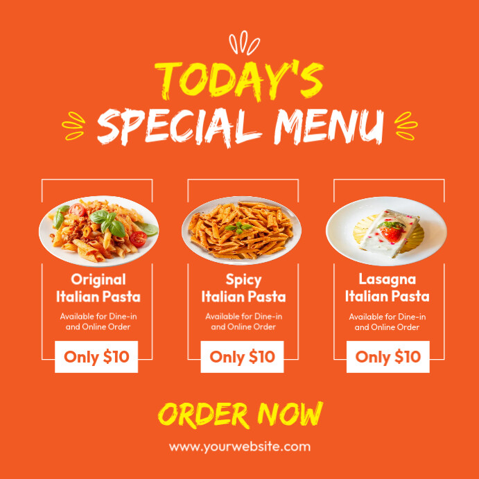 Menu Template Instagram Post