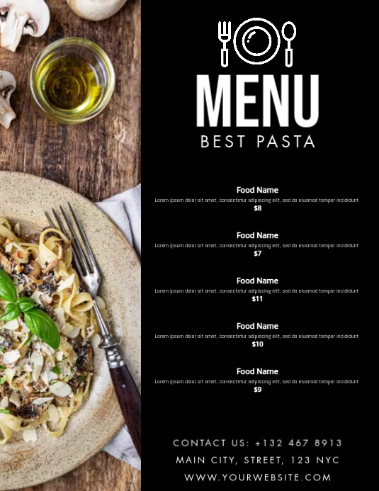 MENU TEMPLATE.R | PosterMyWall