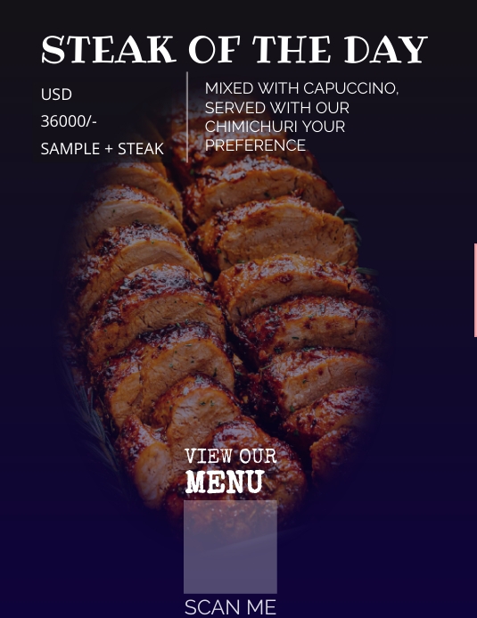 MENU TEMPLETE Flyer (US Letter) template