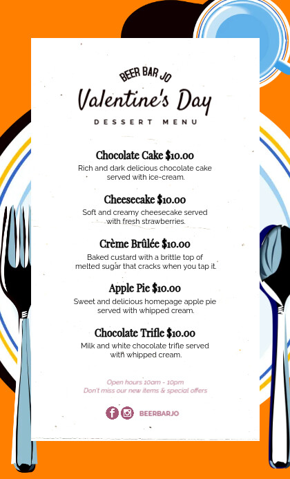 Menu US Legal Template | PosterMyWall