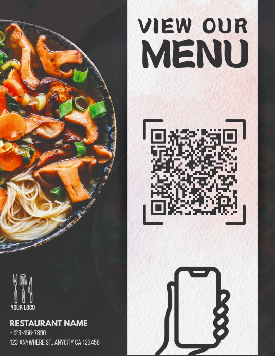 Menu with QR Code Template | PosterMyWall