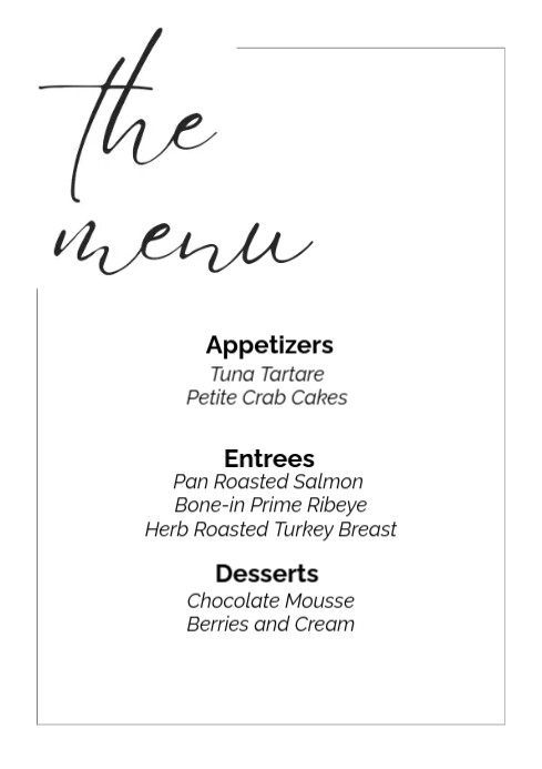 Menus Template | PosterMyWall