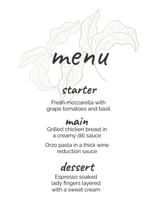 Menus Template | PosterMyWall