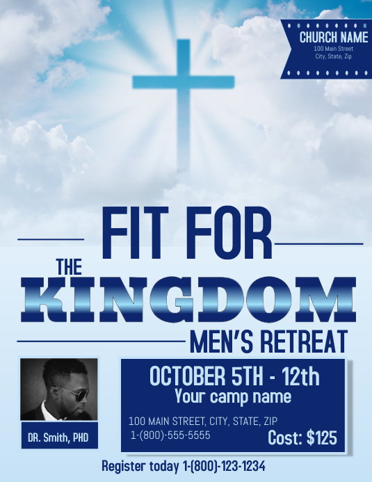 Men’s Retreat Flyer (US Letter) template