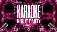 Purple Karaoke Night Party Message Twitter Template