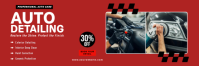 Red Auto Detailing Twitter 标题 Template