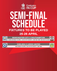 Merah Profesional Football Semi-Final Schedule Instagram Portrait template