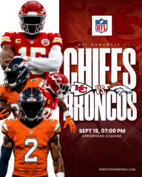 Vermelho NFL Game Instagram Portrait Template