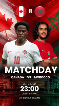 Merah Profesional Soccer Match Promotion Instagram Story Instagram-Story template