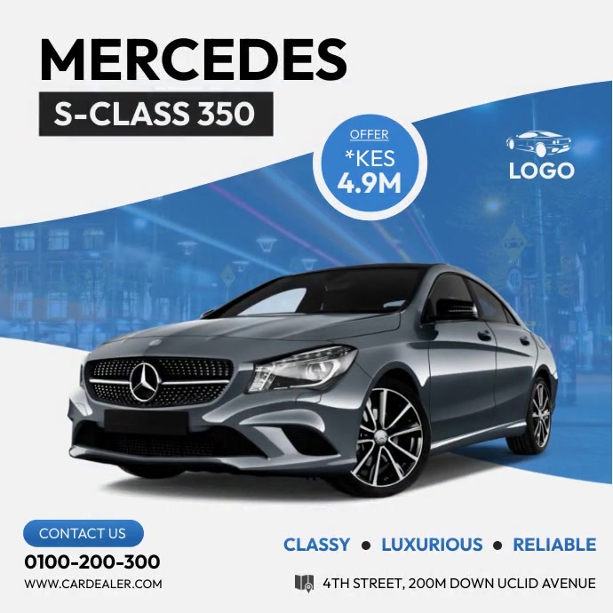 Mercedes S-class Template | PosterMyWall