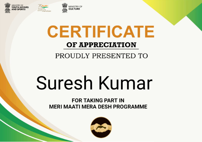 Meri Maati Mera Desh certificate Template | PosterMyWall