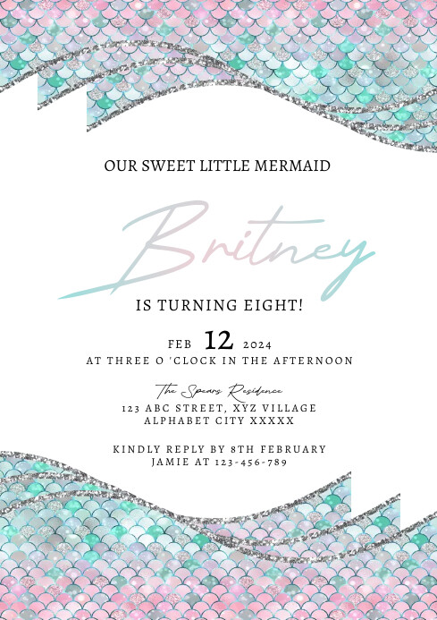 Mermaid Template PosterMyWall