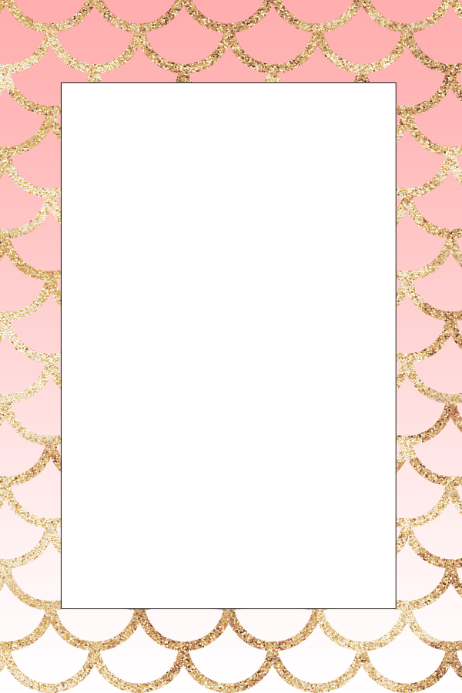 mermaid party prop frame