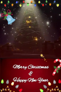 merry chrismas and hpy new year instagram st Poster template