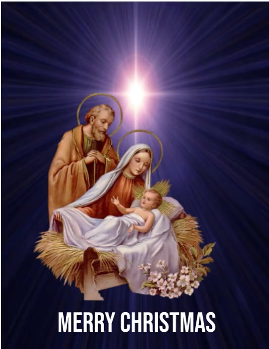 Nativity Message Copy of merry Christmas, happy Nativity | PosterMyWall