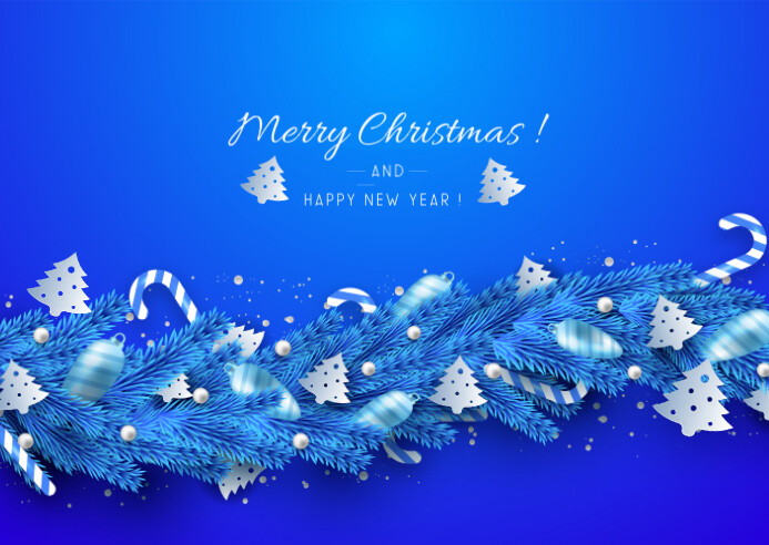 Merry christmas, navidad Postcard template