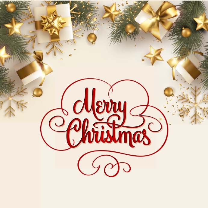 Merry Christmas, Christmas card Wpis na Instagrama template