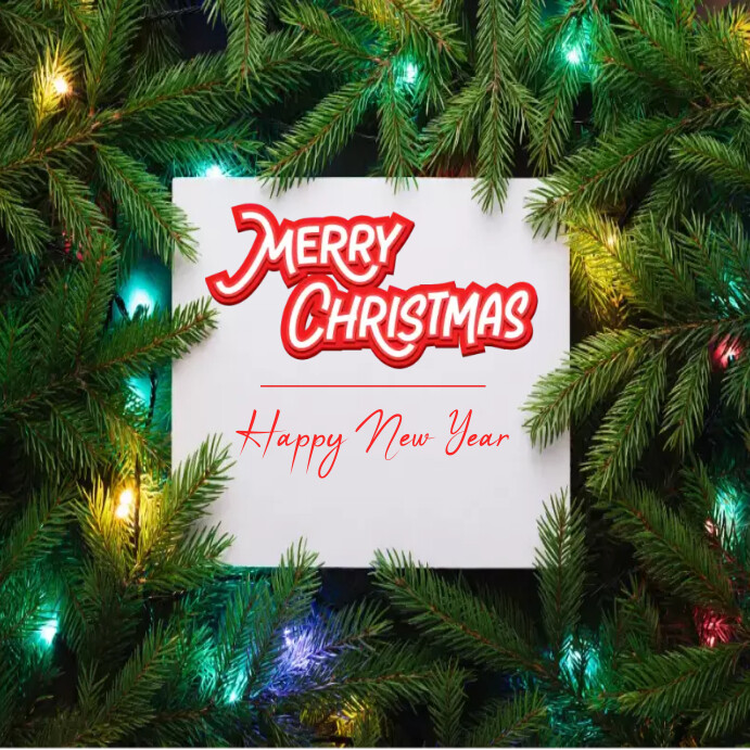 merry christmas,christmas card,happy new year Wpis na Instagrama template