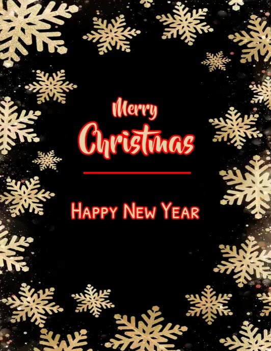 merry christmas,christmas card flyer template Ulotka (US Letter)