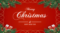 Merry Christmas & Happy New Year Greeting Tem Ecrã digital (16:9) template