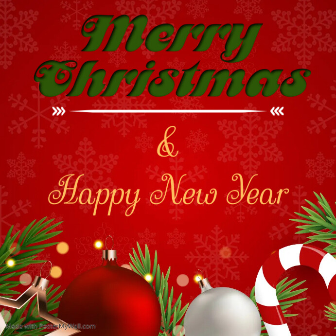 Copy of Merry Christmas & Happy New Year instagram | PosterMyWall